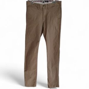 Ben Sherman signature straight Chinos Khaki w/House Check Inner Waistband 28x32